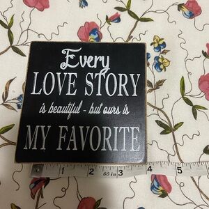 Black and White Decorative Sign 4”x4”